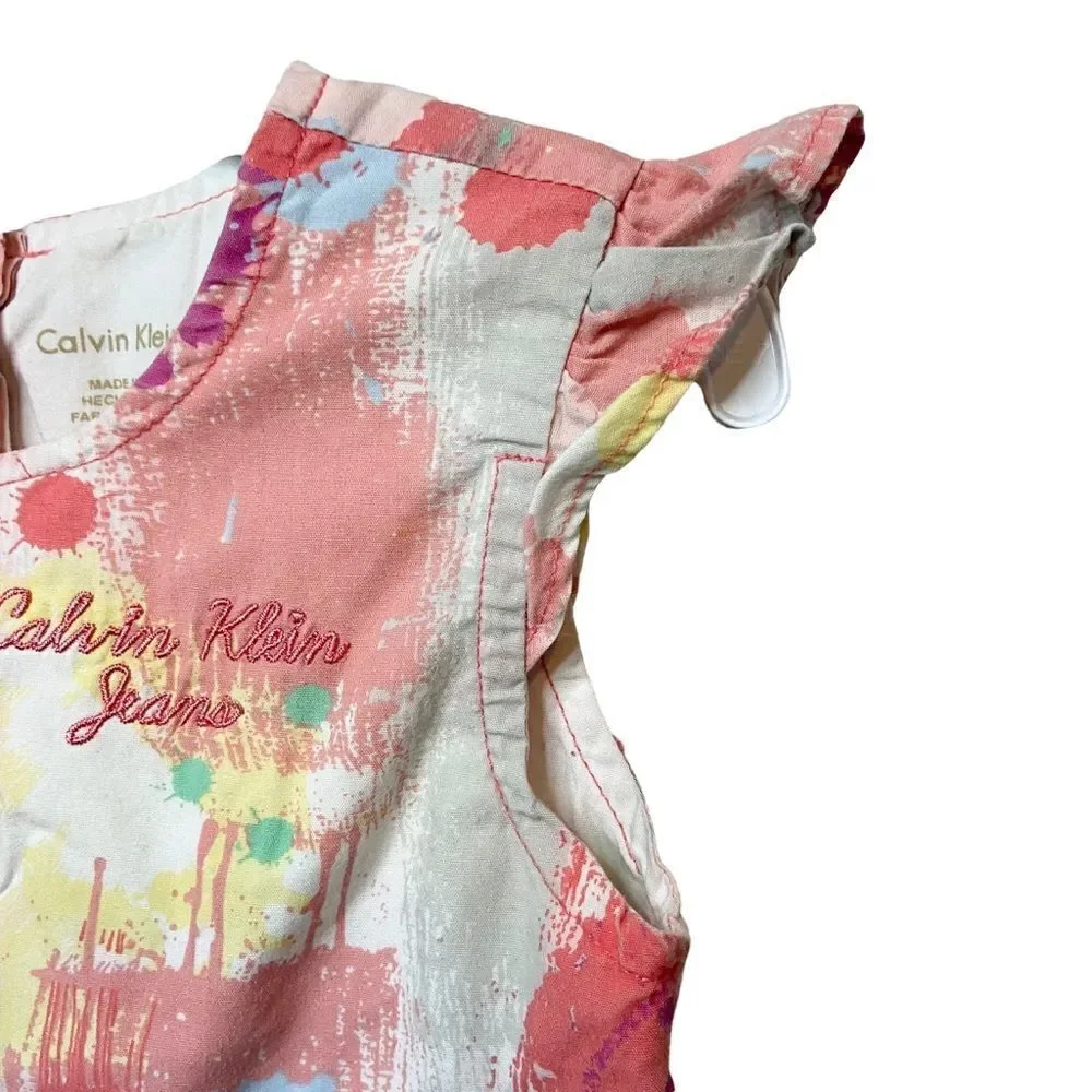 Calvin Klein Jeans Multi-Color Tiered Dress in Size Kids Size 4T - Picture 5 of 9